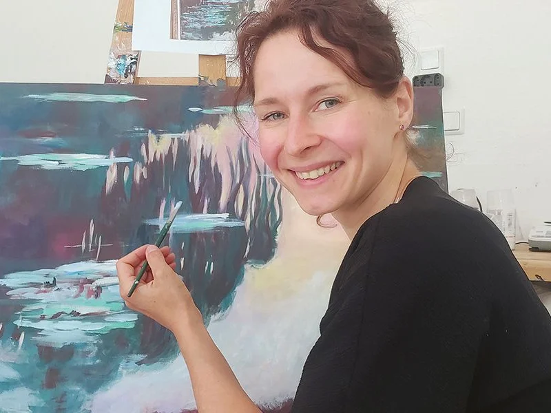 Malworkshop bei Künstlerin Katharina Dämmgen