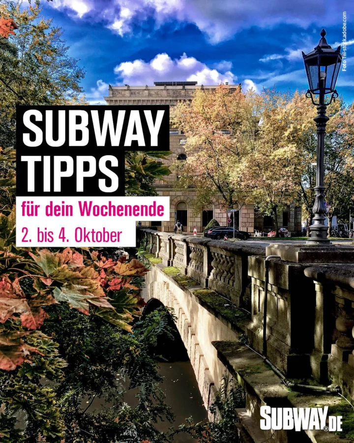Instagram-Beitrag vom 1. Oktober 2026: Unsere Eventhighlights in der Region am Wochenende