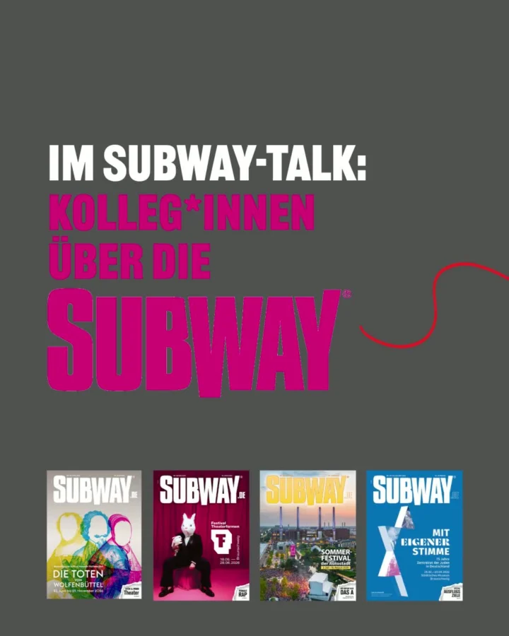 Instagram-Beitrag vom 14. Oktober 2026: Im "SUBWAY-Talk: Kolleg*innen über die SUBWAY" stellen wir eine paar Fragen …